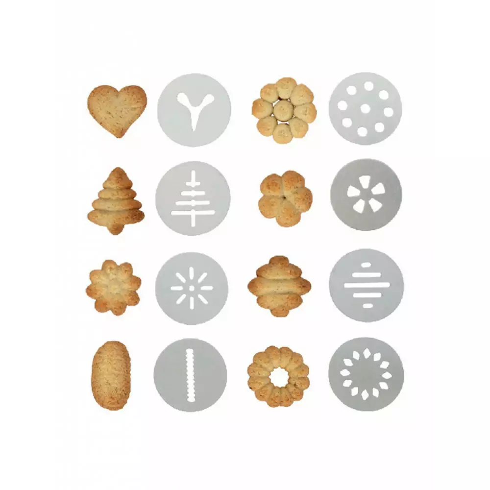 Aparat pentru facut biscuiti si ornat din inox cu accesorii (KH-1363) [3]