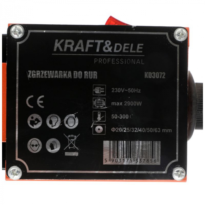 Aparat plita lipire lipit sudura sudat tevi PPR PVC Polipropilena 2900W 20-63mm + accesorii (KD3072) [5]