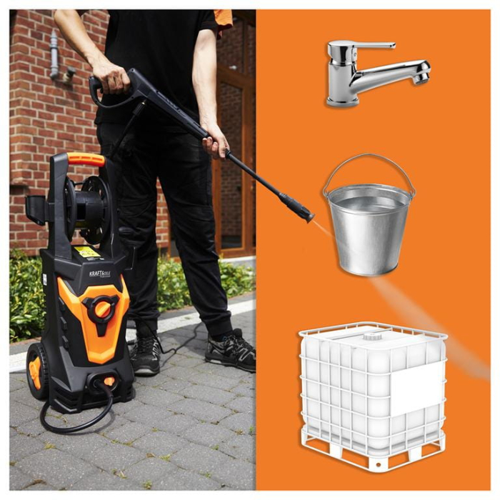 Aparat spalat jet cu presiune 200bar 2100W 6L min + accesorii conectare si spalare (KD439) [17]