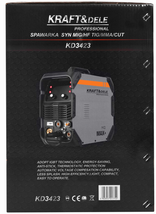 Aparat sudura 5 in 1 255A – MIG, MAG, MMA, TIG și tăietor cu plasmă (KD3423) [38]
