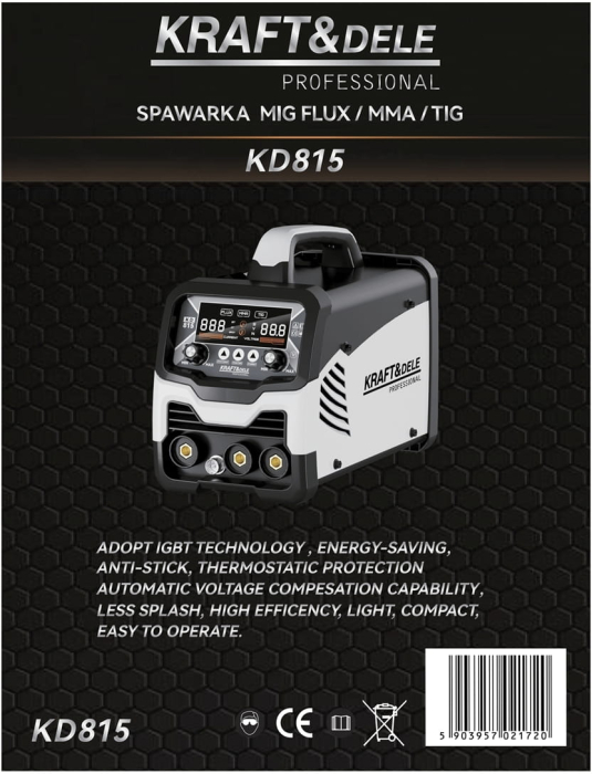 Aparat sudura MIG FLUX MMA TIG 200A cu IGBT si afisaj LCD (KD815) [15]