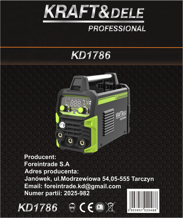 Aparat sudura multiproces 200A MIG-MAG MMA TIG-Lift FLUX (KD1786) [15]