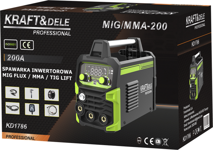 Aparat sudura multiproces 200A MIG-MAG MMA TIG-Lift FLUX (KD1786) [14]