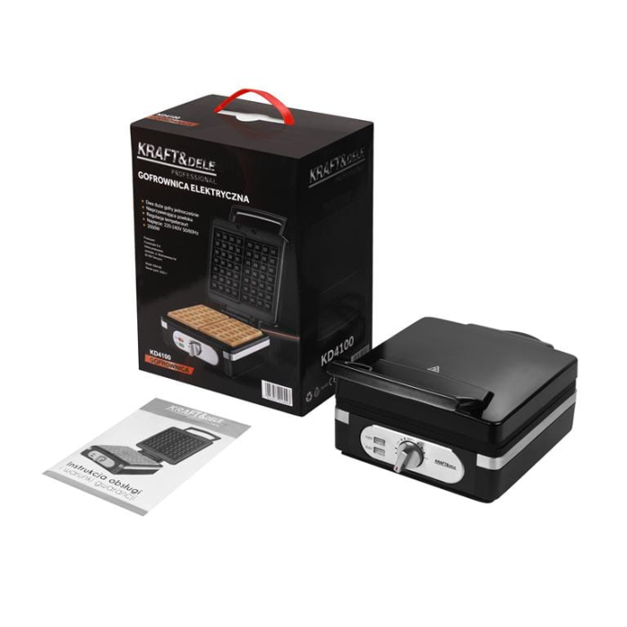 Aparat vafe gofre 2000W, 3 trepte temperatura alimentare 220-240V (KD4100) [19]