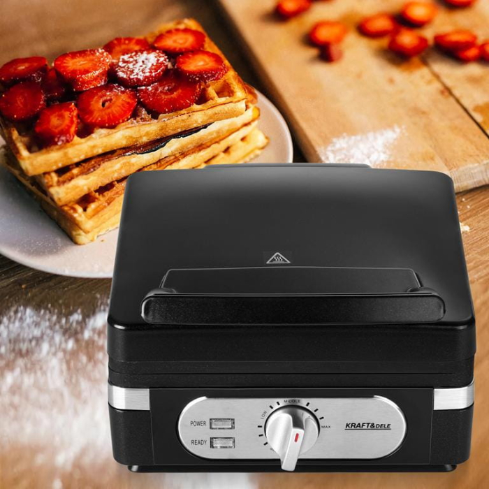 Aparat vafe gofre 2000W, 3 trepte temperatura alimentare 220-240V (KD4100) [11]
