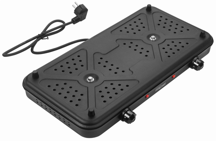Aragaz electric cu 2 arzatoare 2600W 155 si 185 mm cu termostat reglabil (KD4166) [12]
