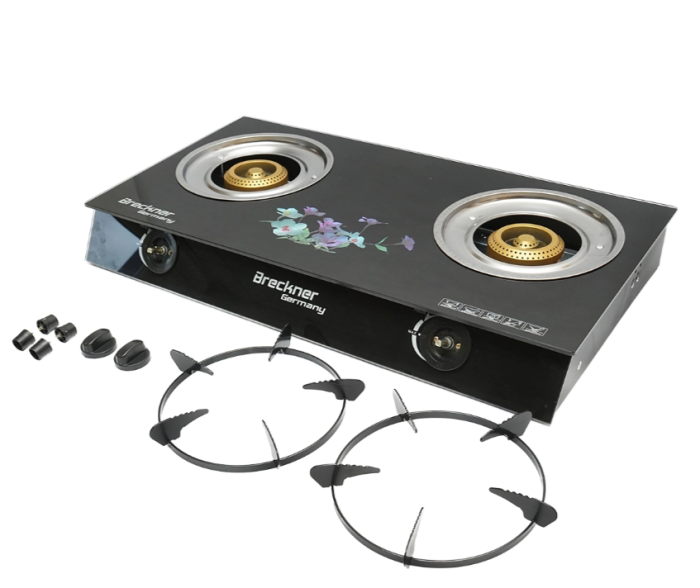 Aragaz, plita cu 2 arzatoare din fonta 2.5KW, sticla securizata 700x380x94mm DISMM70 (BK78953) [2]