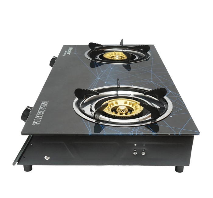 Aragaz, plita cu 2 arzatoare din fonta 3KW, sticla securizata 700x380x94mm DISMM73 (BK78956) [3]