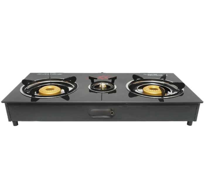 Aragaz, plita cu 3 arzatoare metalice 2.5KW, sticla securizata 700x380x94mm DISMM74 (BK78957) [4]