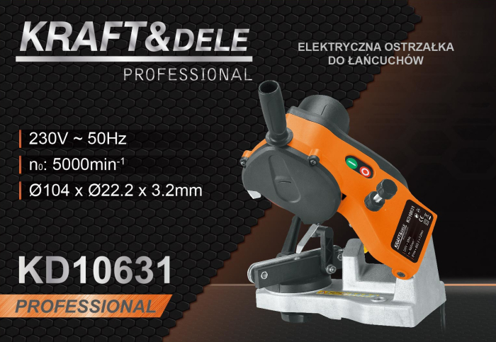 Ascutitoare electrica pentru lant drujba, 650 W, disc 104 mm, 5000 rpm (KD10631) [22]