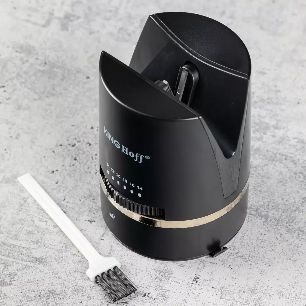 Ascutitor manual de cutite, culoare negru (KH-1675) [3]