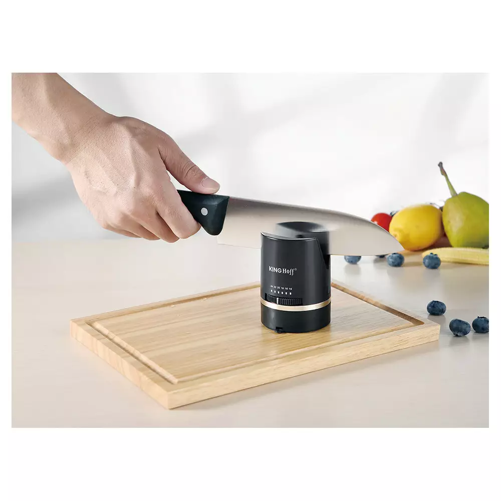 Ascutitor manual de cutite, culoare negru (KH-1675) [4]