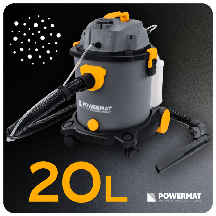 Aspirator industrial cu spalare 2000W, 20L, aspirare umeda si uscata, 25kPa, rezervor detergent 3L, functie suflare PM1629 (PM-ODP-2000M-PRO) [11]