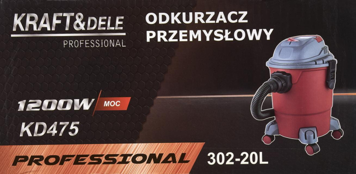 Aspirator industrial umed uscat 1200W 20L (KD475) [23]