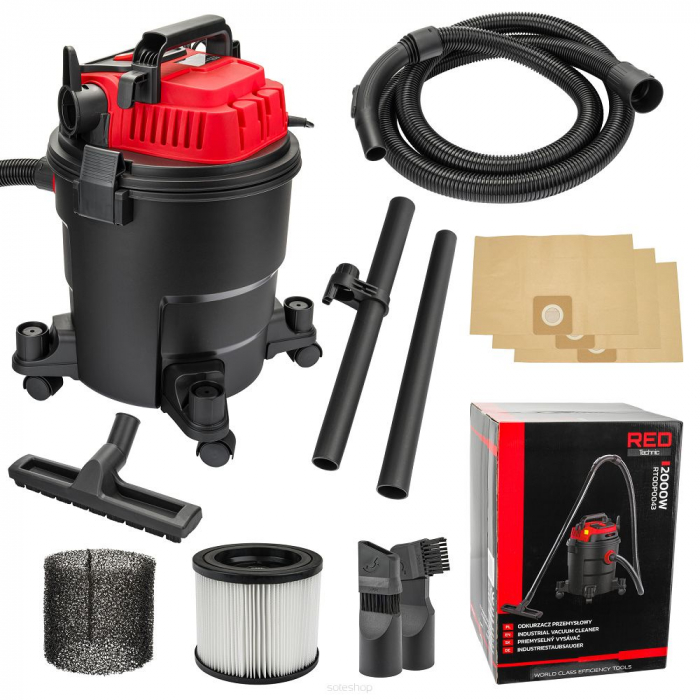 Aspirator multifunctional umed uscat 2000W 20L filtru HEPA (RTODP0043) [19]