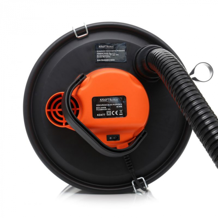 Aspirator pentru cenusa 2000W 20L simineu soba gratar filtru HEPA (KD477) [4]
