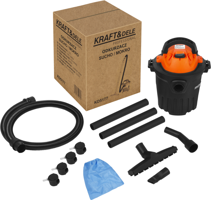 Aspirator umed-uscat 12L, 1600W, functie suflare, 20 kPa (KD5177) [2]