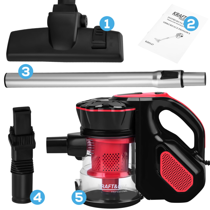 Aspirator vertical de mana 220 230V 600W 0.5L + accesorii (KD5147) [19]