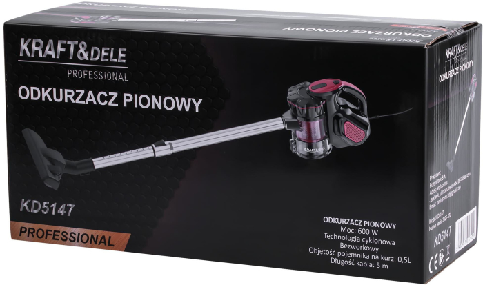 Aspirator vertical de mana 220 230V 600W 0.5L + accesorii (KD5147) [3]