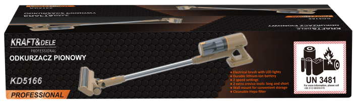 Aspirator vertical pe baterii acumulator 25,2V 2500mAh + accesorii (KD5166) [11]