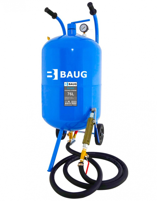 Statie mobila de sablare profesionala cu nisip mobila 76L aparat masina sablat (B3402) [2]