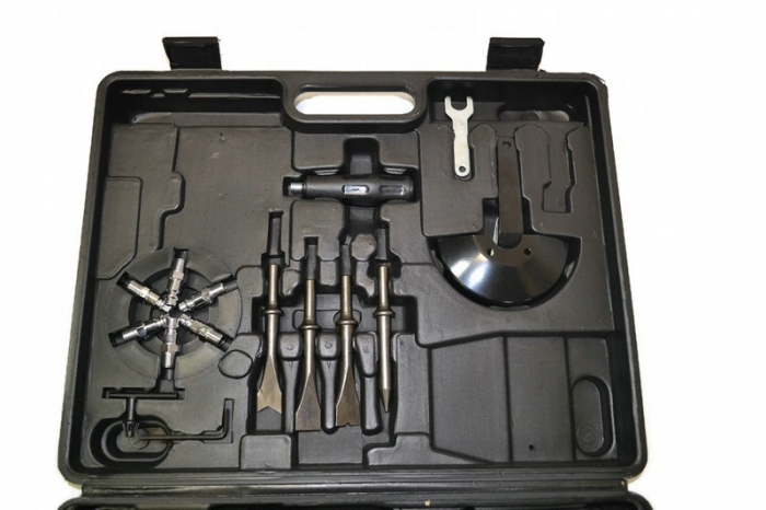 Trusa set scule pneumatice 24 piese aer comprimat, pistol clichet impact polizor drept unghiular ciocan burghiu (12202) [6]