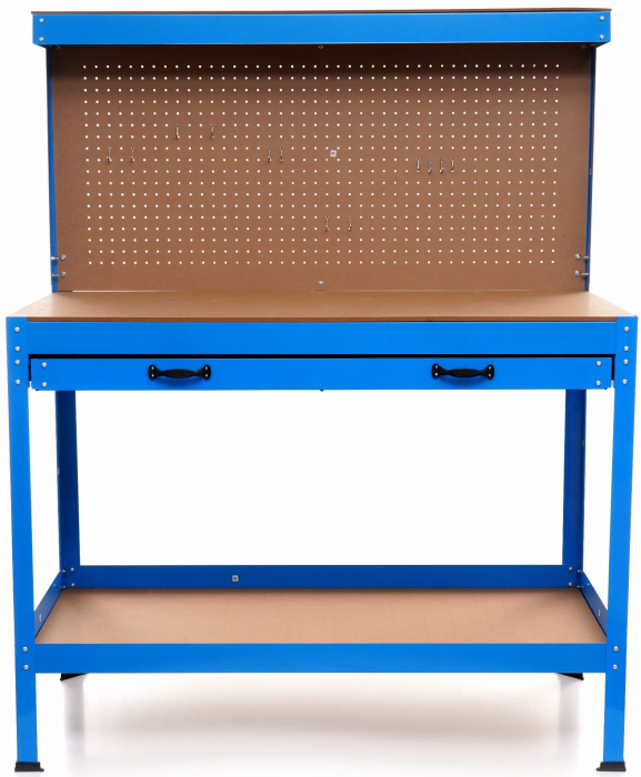 Banc de lucru cu perete scule si sertar 1200x600mm blat 12mm (KD640) [2]