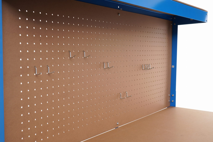 Banc de lucru cu perete scule si sertar 1200x600mm blat 12mm (KD640) [4]