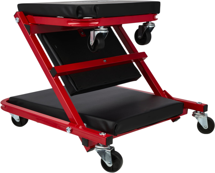 Banca atelier 2 in 1 tip sezlong si scaun, 6 roti pivotante, cadru metalic, 150 kg (KD10764) [8]