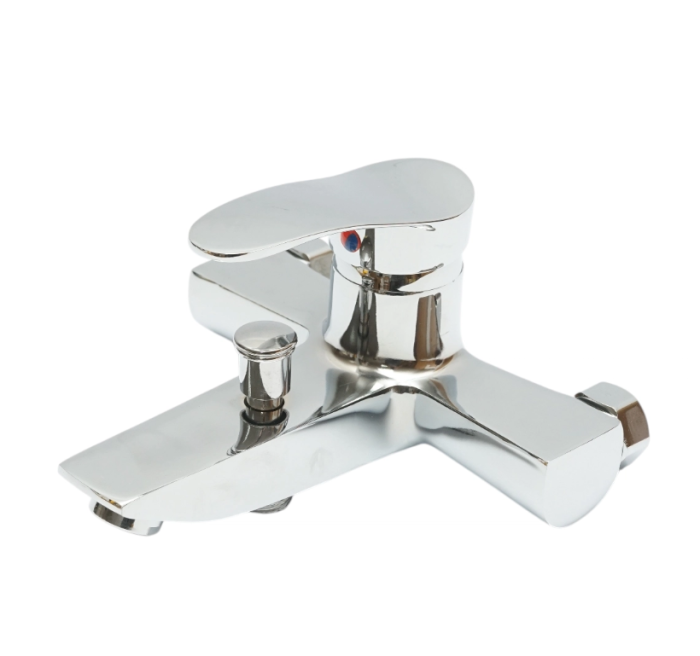 Baterie baie cada dus monocomanda, montaj perete, cartus ceramic, crom lucios (DISSY37) [1]