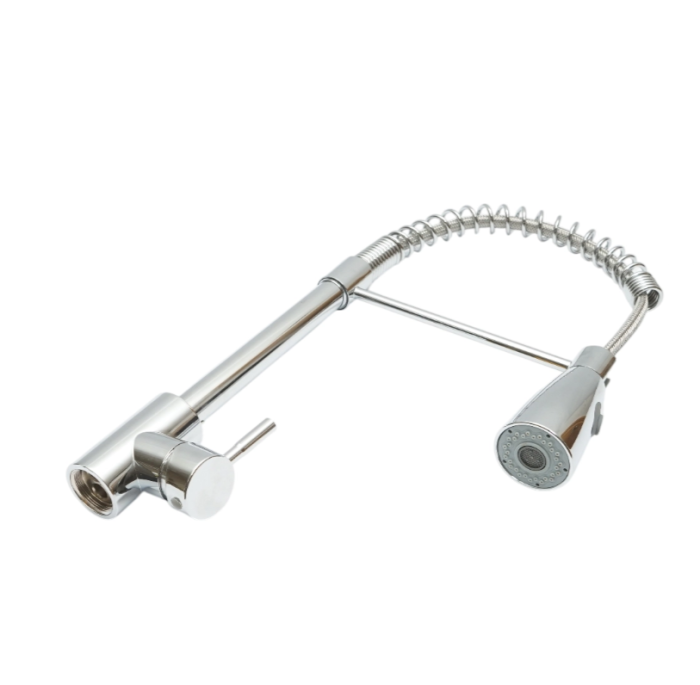 Baterie chiuveta bucatarie cu dus extractibil, pipa flexibila 2 functii, crom lucios (DISSY43) [3]