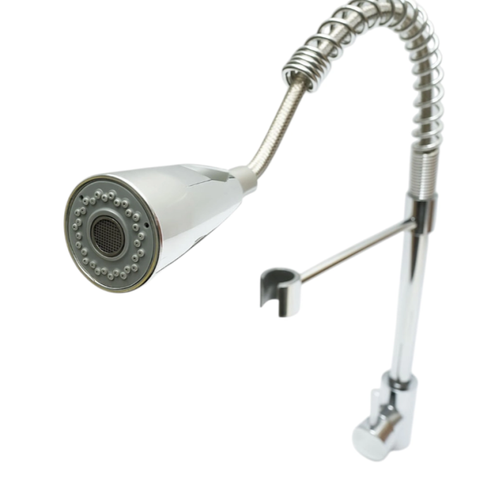 Baterie chiuveta bucatarie cu dus extractibil, pipa flexibila 2 functii, crom lucios (DISSY43) [5]