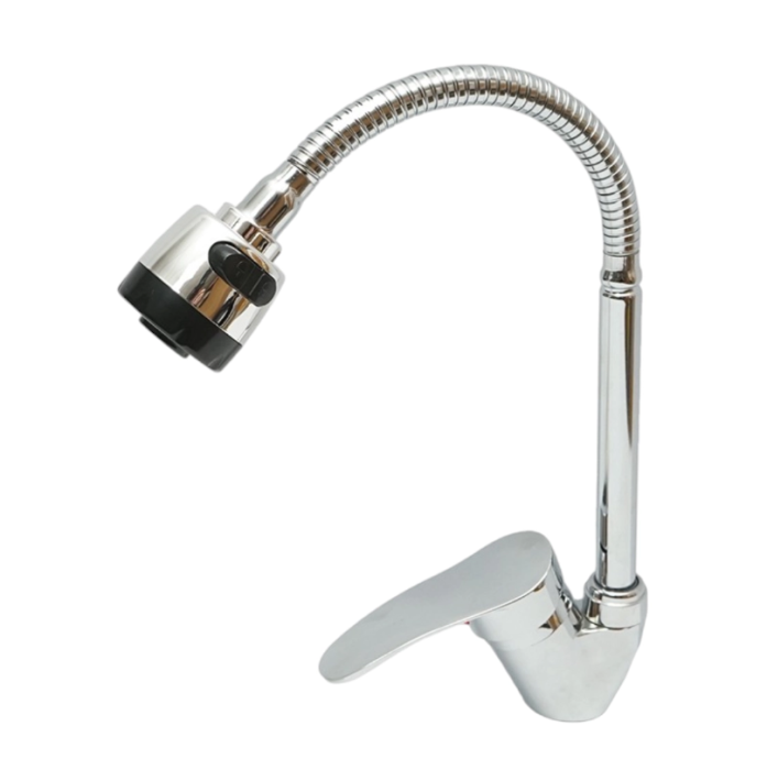 Baterie chiuveta bucatarie cu pipa flexibila, perlator 2 functii, crom lucios DISMU13 (BK79029) [1]