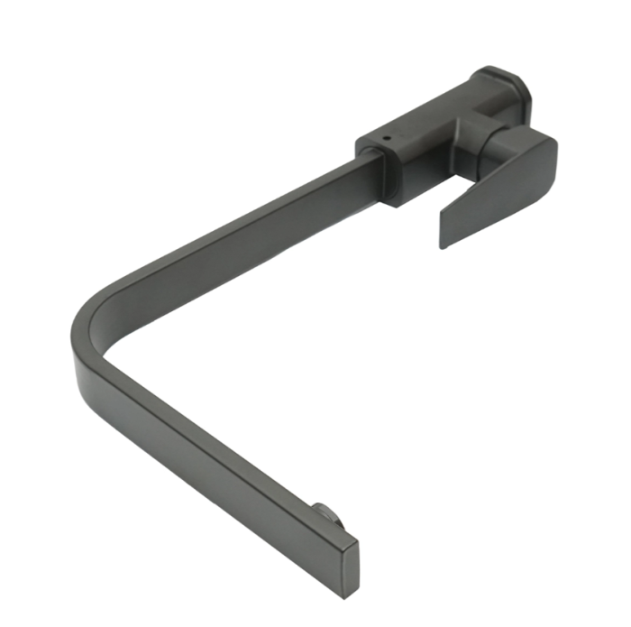 Baterie chiuveta bucatarie rotativa, finisaj negru mat, stativ cu monocomanda, aliaj zinc, accesorii incluse (DISPM63) [5]