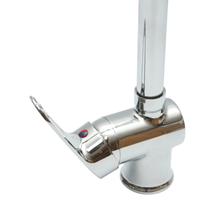 Baterie chiuveta bucatarie rotativa monocomanda, cartus ceramic, crom lucios (DISSY39) [6]