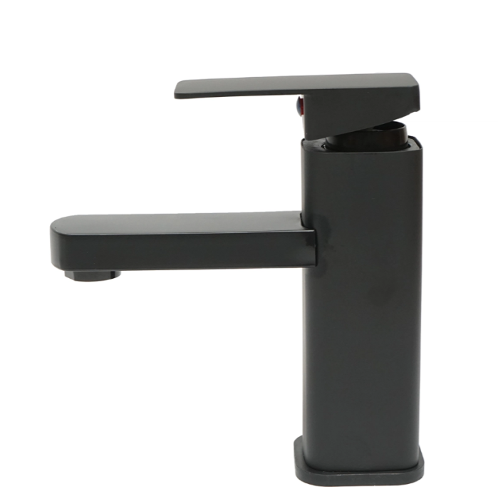 Baterie lavoar monocomanda, finisaj negru mat, montaj stativ, otel inoxidabil, accesorii incluse (DISPM65) [2]