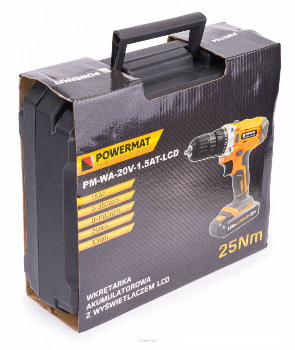 Masina, Aparat de gaurit, insurubat, Bormasina, Autofiletanta cu acumulator 20V 2 baterii + accesorii (PM0784) [2]