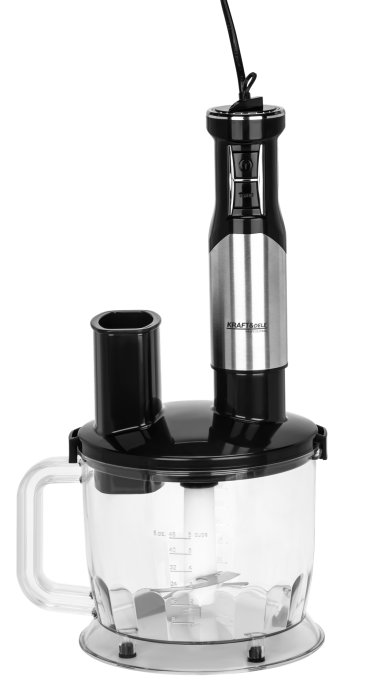 Blender de mana 1500W multifunctional cu doua trebe de viteza Turbo 4 lame otel inoxidabil tocator recipient + accesorii (KD4182) [2]