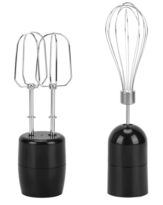 Blender de mana 1500W multifunctional cu doua trebe de viteza Turbo 4 lame otel inoxidabil tocator recipient + accesorii (KD4182) [9]