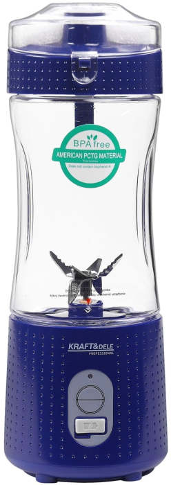 Blender portabil fara fir USB-C 380ML albastru 2x3000mAh (KD4171) [4]