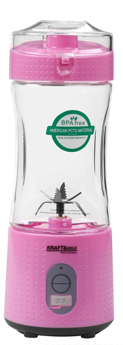 Blender portabil fara fir USB-C 380ML roz 2x3000mAh (KD4172) [4]