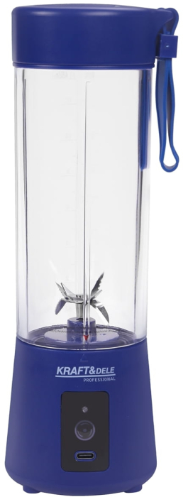 Blender portabil fara fir USB-C 400ML albastru 2x3000mAh (KD4174) [2]