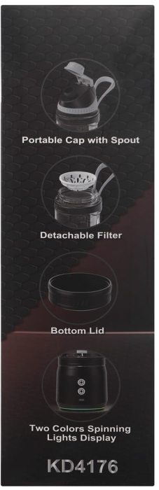 Blender portabil fara fir USB-C 700ML negru 2x2500mAh (KD4176) [16]