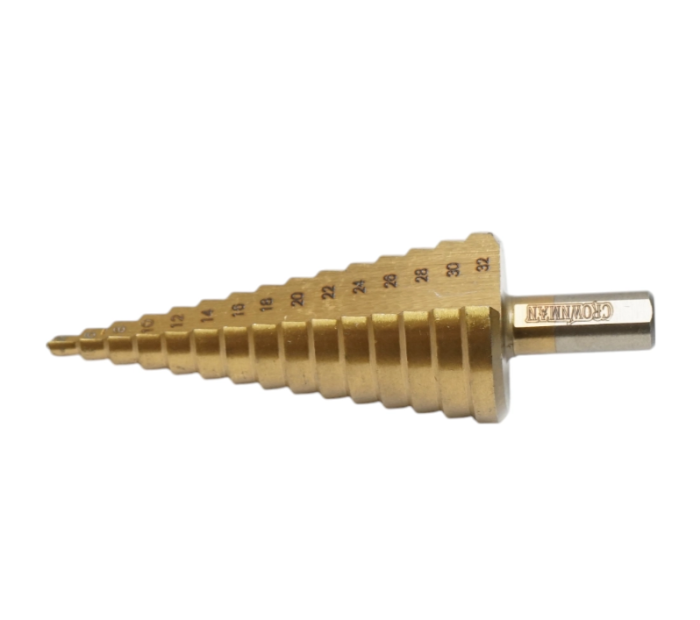 Burghiu conic in 15 trepte 4-32mm din otel 4241 HSS pentru metal, aluminiu, lemn, plastic, alama (DISPN72) [2]