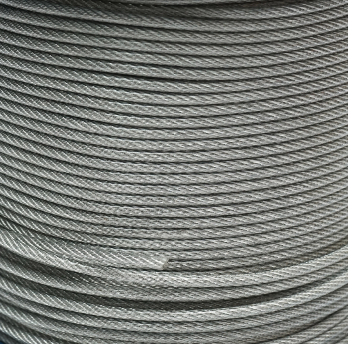 Cablu otel galvanizat cu invelis PVC fi 4mm, fire 6x7+FC, sarcina maxima 539Kg, greutate 8.08Kg, 200m/rola (DISSW37) [2]