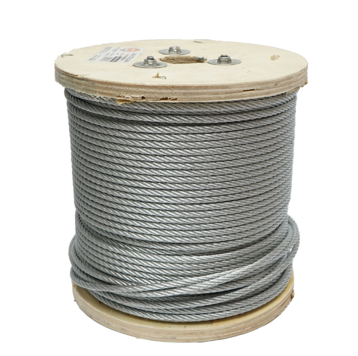 Cablu otel galvanizat fi 5mm, fire 6x7, sarcina maxima 1460Kg, greutate 13.1Kg, 150m/rola (DISSW42) [1]