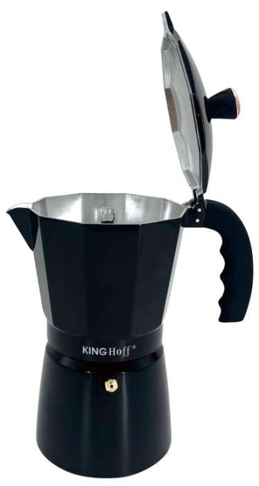 Espressor moka aluminiu negru, 6 cesti (KH-1883) [3]