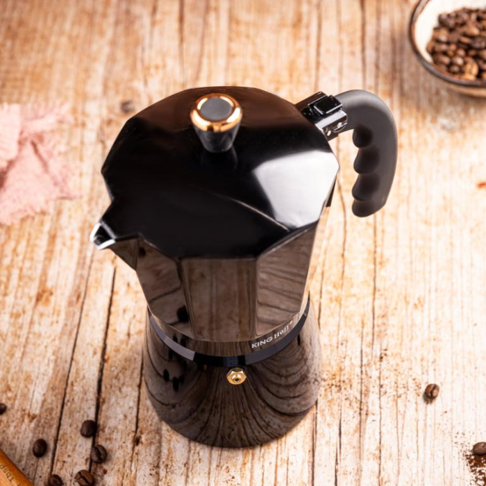 Espressor moka aluminiu negru, 6 cesti (KH-1883) [18]