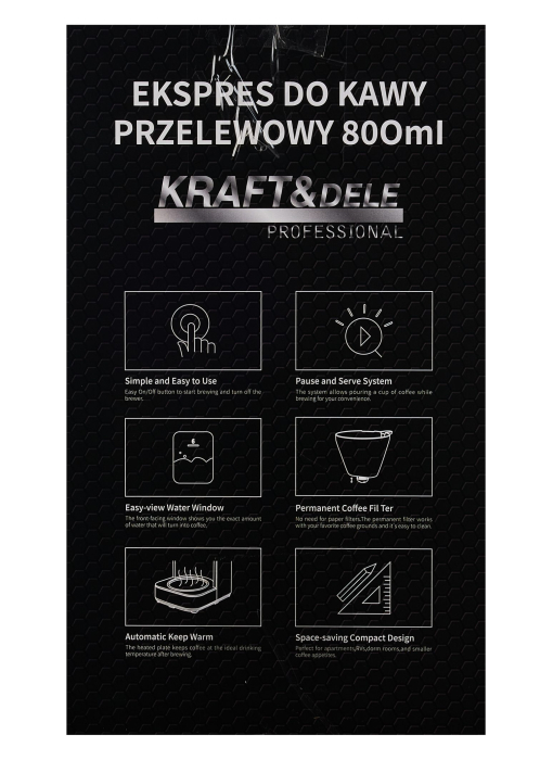 Cafetiera cu filtru 800 ml, 1200 W, filtru reutilizabil, Pause & Serve (KD4287) [23]