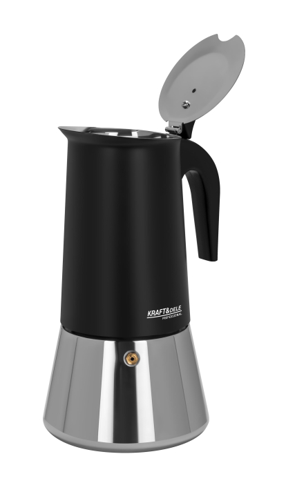 Cafetiera Moka inox 12 cesti pentru cafea espresso pe aragaz (KD4275) [2]